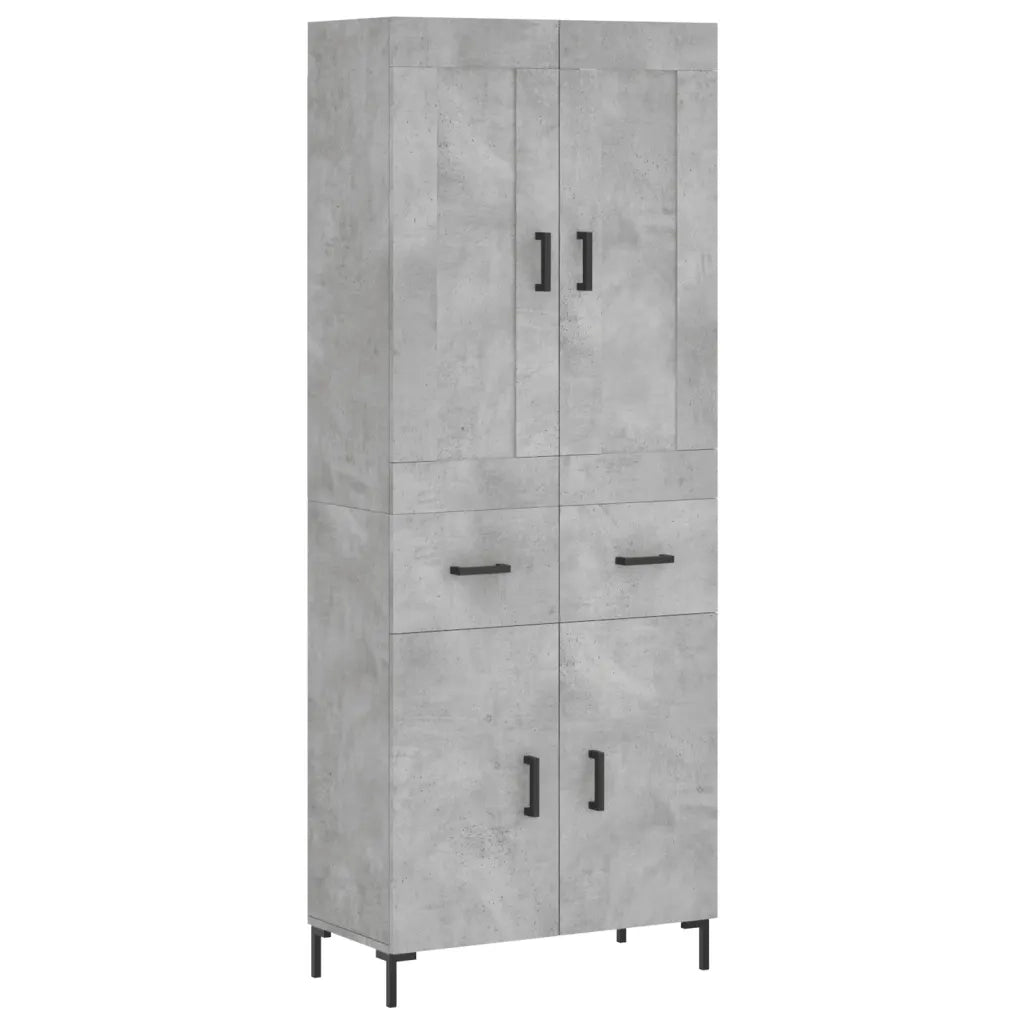Credenza Grigio Cemento 69,5x34x180 cm in Legno Multistrato 3199877