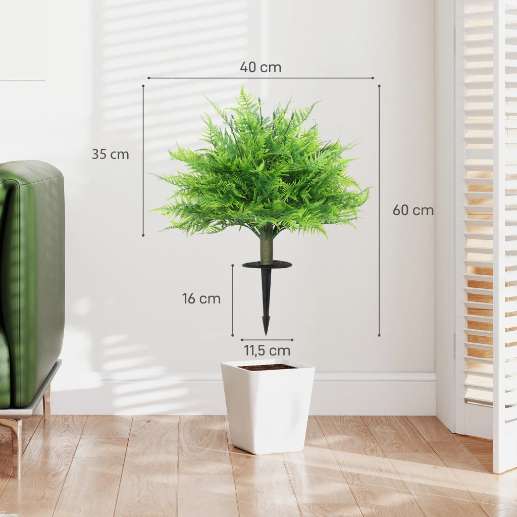 Set di 2 piante artificiali Boston Fern ¨C zephmum ¨C verde 60 cm