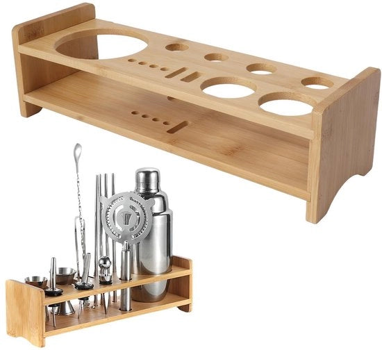 Set di Cocktailshaker in Legno di Bambù - Oltredimensionale Capacità - Materiale Sostenibile e Ecologico