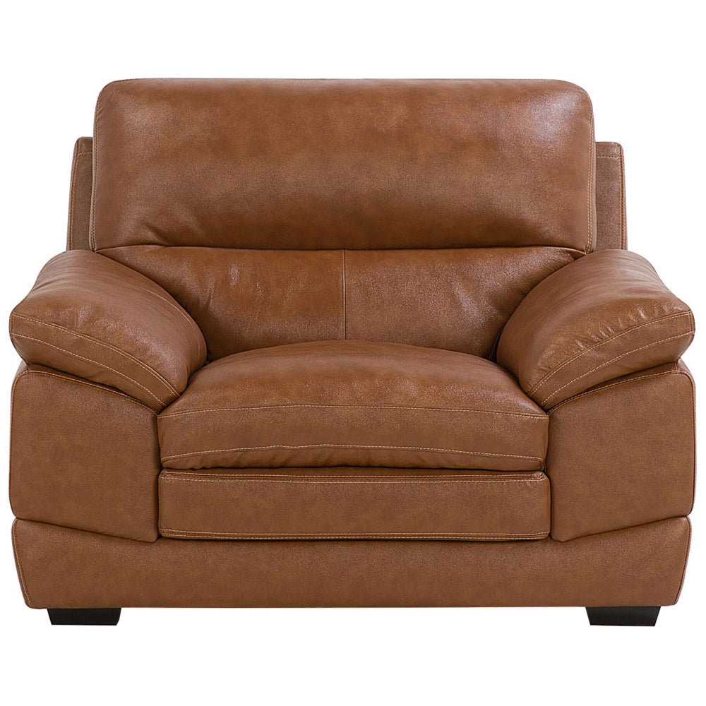 Poltrona in pelle marrone 85L x 115W x 89H cm Extra Seat Space Retro
