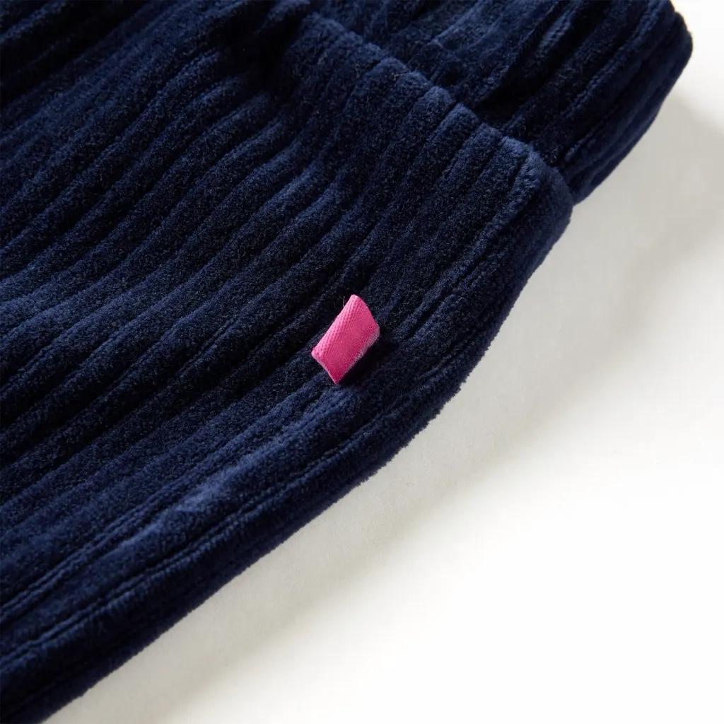 Pantaloni da Bambino in Velluto a Coste Blu Marino 116 13896