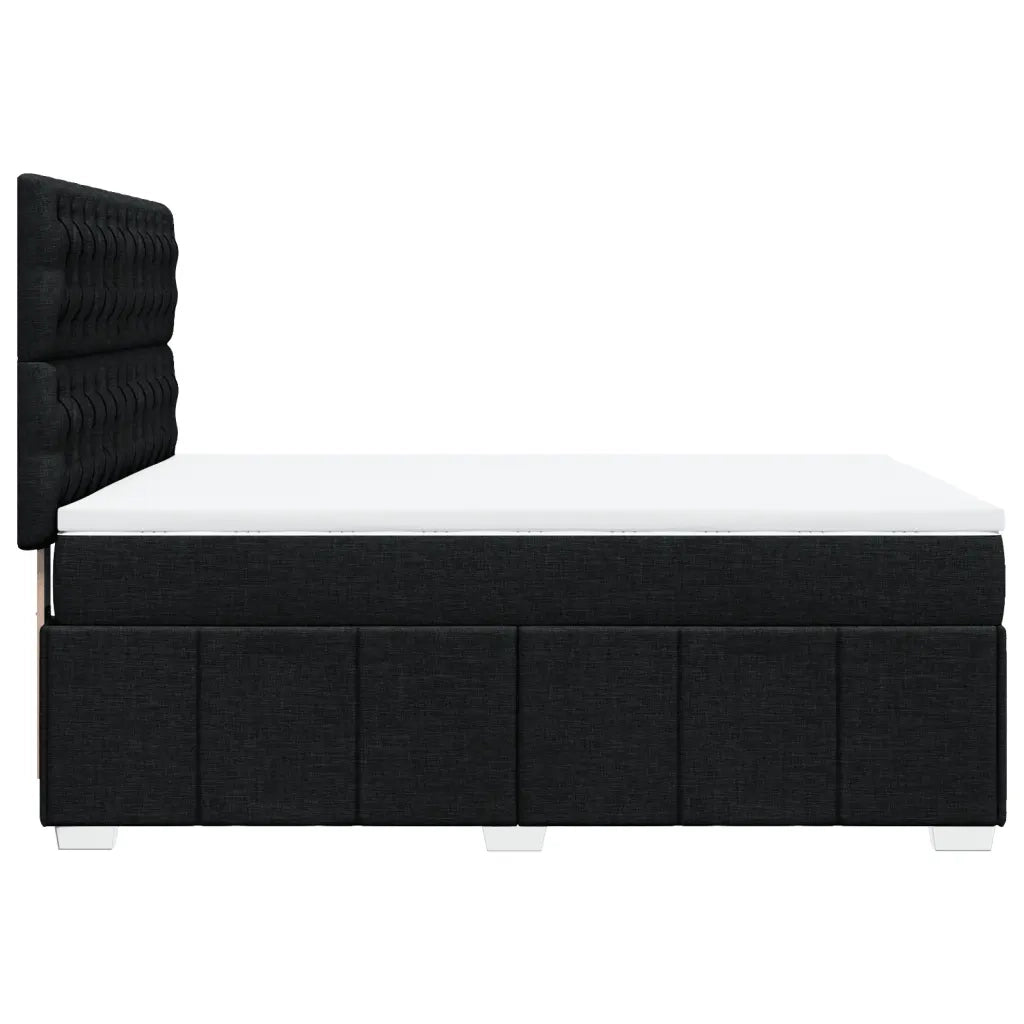 Giroletto a Molle con Materasso Nero 140x190 cm in Tessuto 3291672
