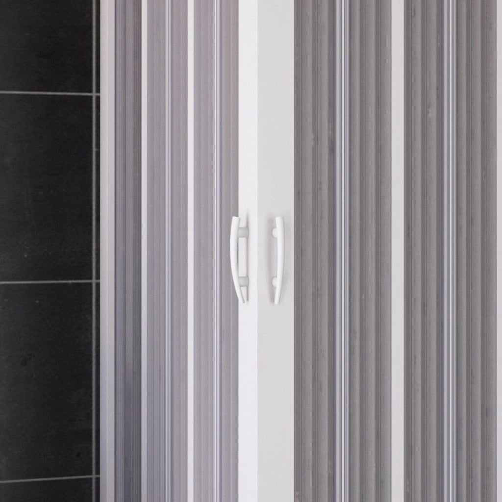 Box Doccia Sopravasca 70x170 cm in PVC a soffietto con Apertura Centrale H 150 cm colore Bianco mod. Flex