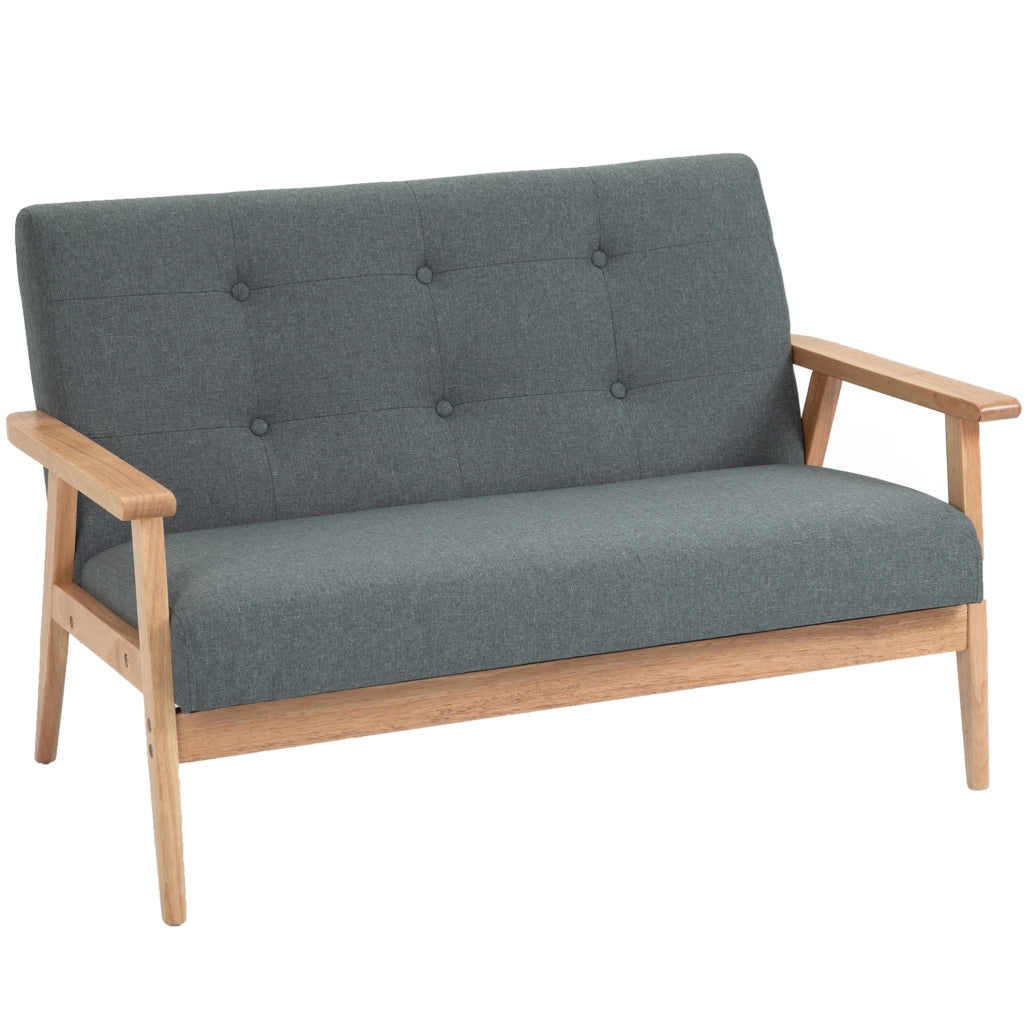 Divanetto 2 posti grigio scuro 115x66,5x73 cm