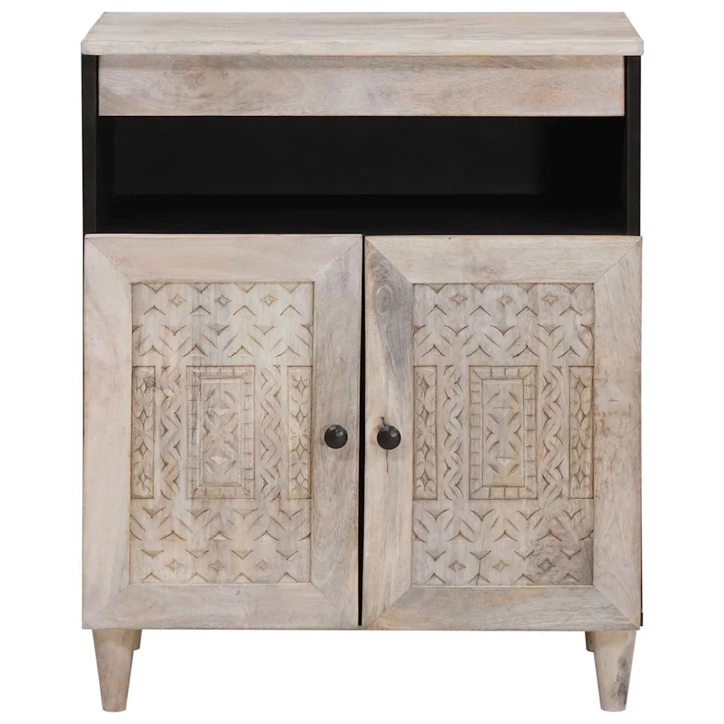 Credenza | Madia | Buffet da pranzo | Armadio da pranzo Bianco Sbiancato 60 x 33 x 75 cm