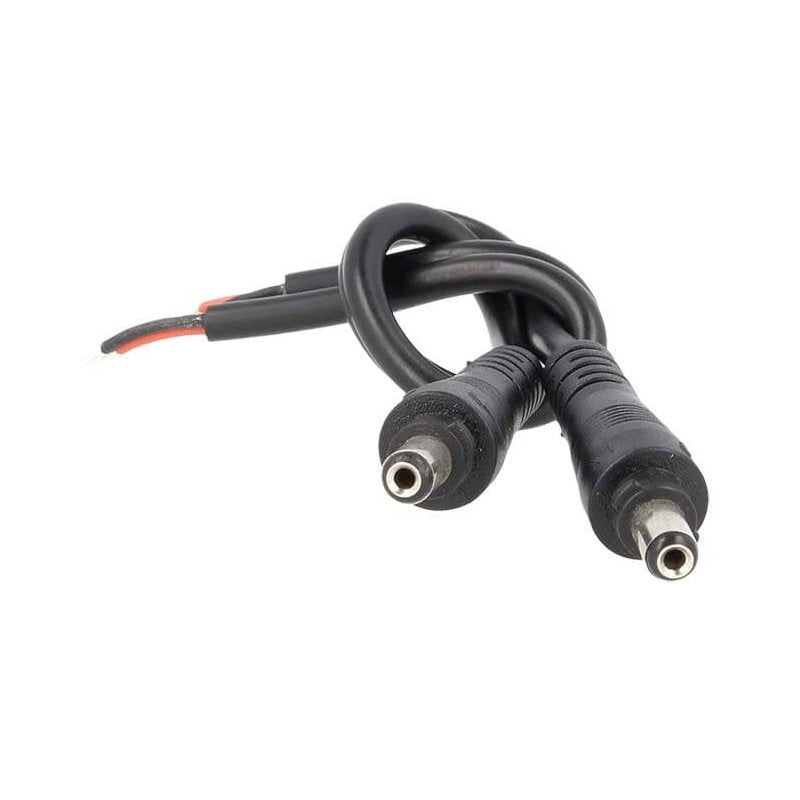 2 PZ Connettori Spinotto Maschio DC con Blocco Sicurezza 5,5mm x 2,1mm Nero