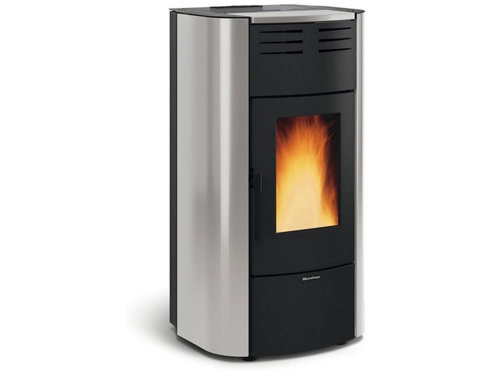 1pz extraflame termostufa a pellet raffaella idro h18 col. grigio luce cod:ferx.vit53910