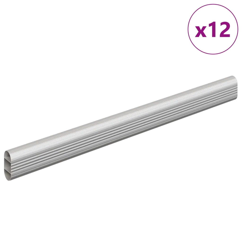 Asta per armadio 12 pz Argento 316 x 15 x 29 mm CFW4816336