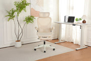 Sedia da ufficio ergonomica pieghevole con rete ¨C zephmum ¨C crema