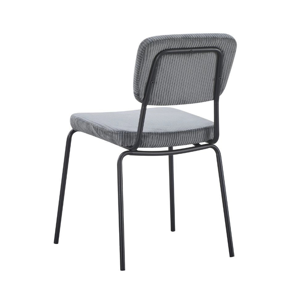 Set 4 Sedie imbottite Juno grigio scuro 44x55x83H – Il comfort in stile industriale