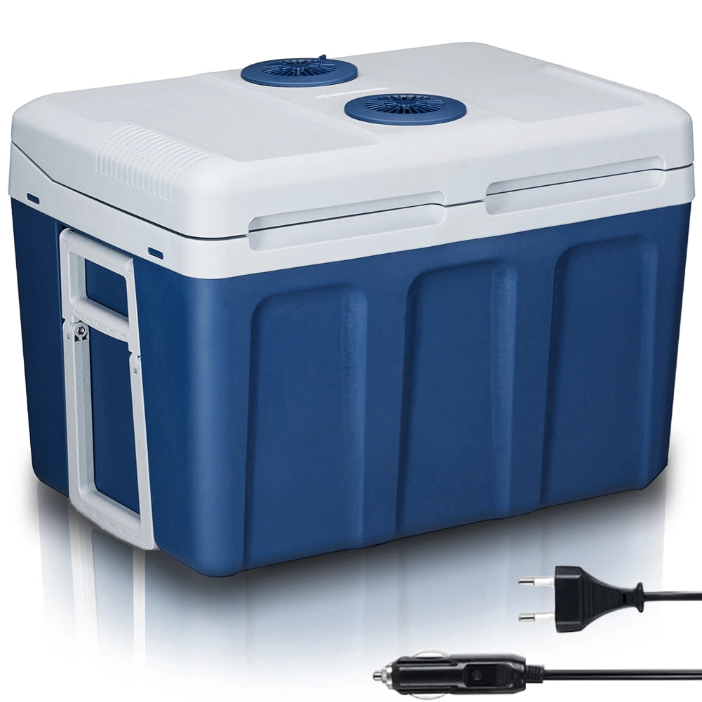 Frigorifero Elettrico Portatile 40LT Caldo Freddo 12V 230V con Ruote e Maniglia Blu