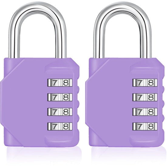 Combinazione a 4 cifre per palestra, combinazione a chiave, combinazione a 4 cifre resistentente alle intemperie per porte, cancelli di giardino, garage (2 pezzi, blu)