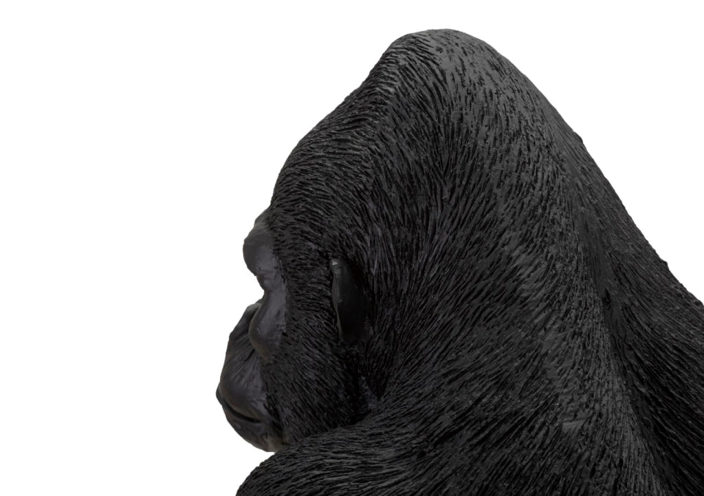 Statua Gorilla 35x37,5x21,5 cm in Poliresina Nero