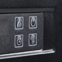 Camino Elettrico da Pavimento 113x26,6x87,5 cm Effetto Fiamma 2000W Bianco