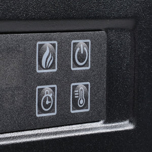 Camino Elettrico da Pavimento 113x26,6x87,5 cm Effetto Fiamma 2000W Bianco