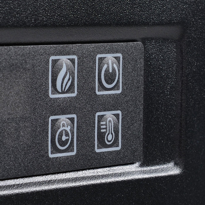 Camino Elettrico da Pavimento 113x26,6x87,5 cm Effetto Fiamma 2000W Bianco