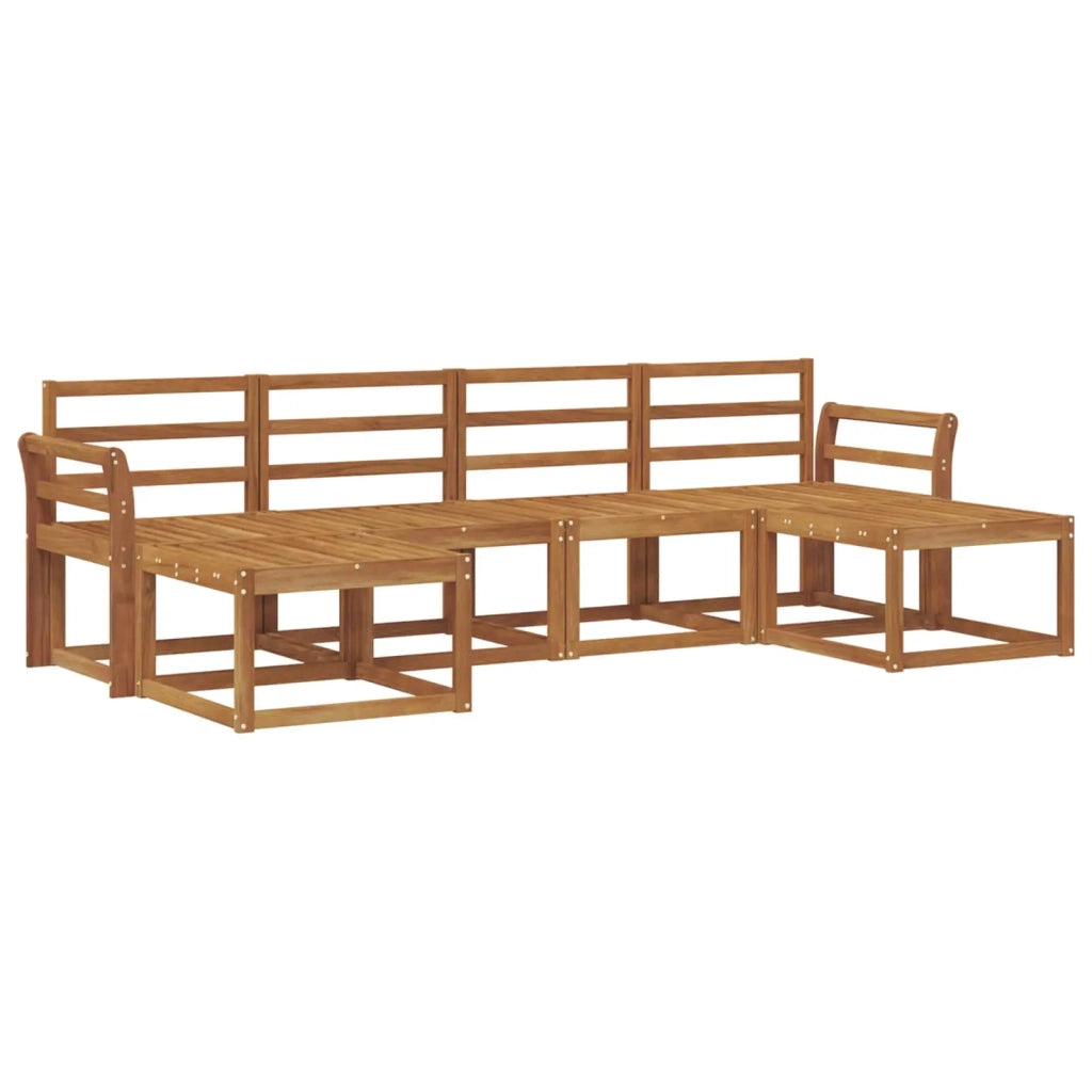 Set di divani da esterno 6 pcs Naturale Legno multistrato