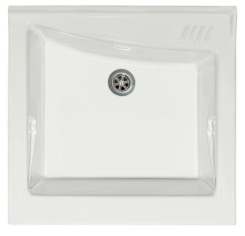 Mobile Lavatoio 63x60x87 cm 2 Ante Asse in Legno Montegrappa Acqua Marella Bianco Lucido