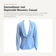 Blazer elegante per donna - Maniche piegate - Giacca - Stile informale - Materiale idrorepellente - Abbigliamento traspirante