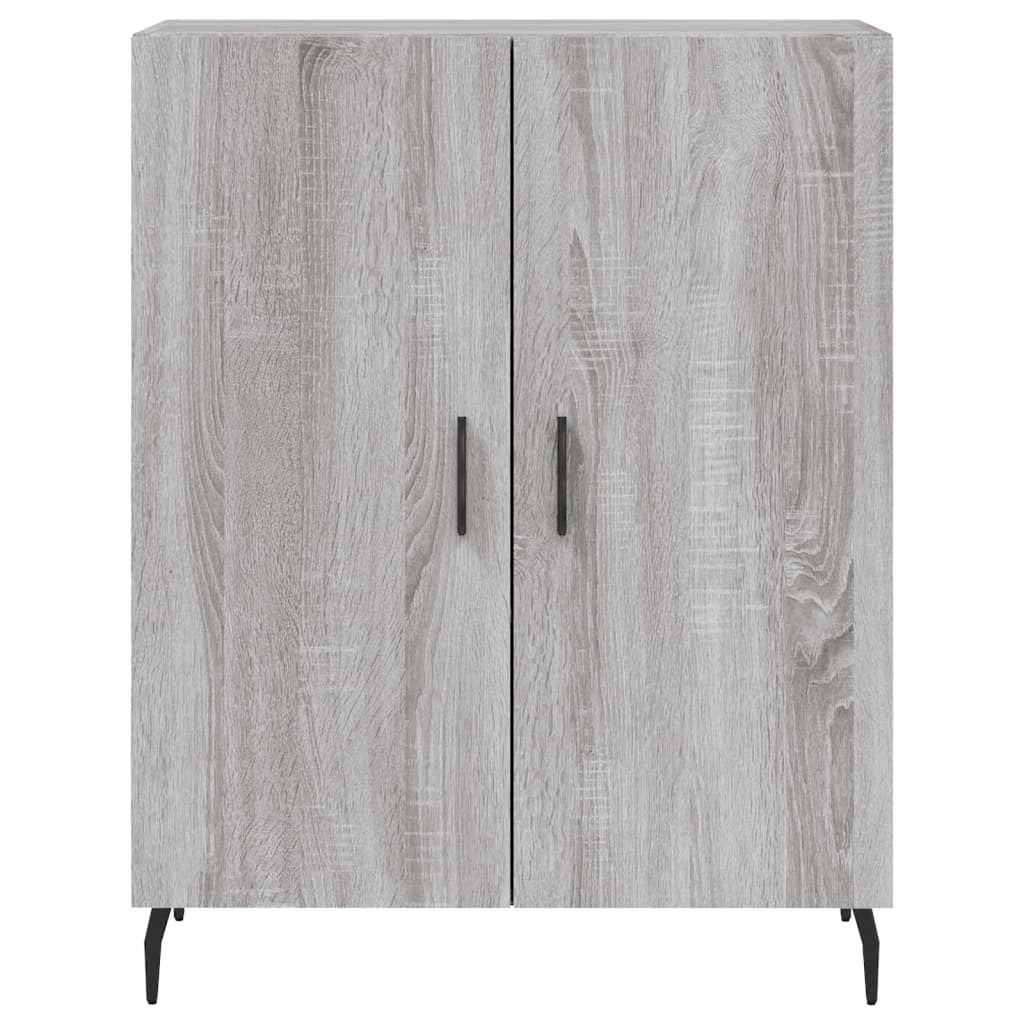 Buffet credenza cassettiera armadio mobile contenitore organizer cucina soggiorno salotto rovere Sonoma alto 69,5 x 34 x 180 cm legno ingegnerizzato grigio 02_0035576