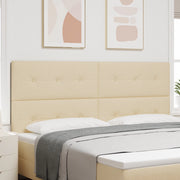 Testiera  Button Tufted Panna 200 cm Tessuto