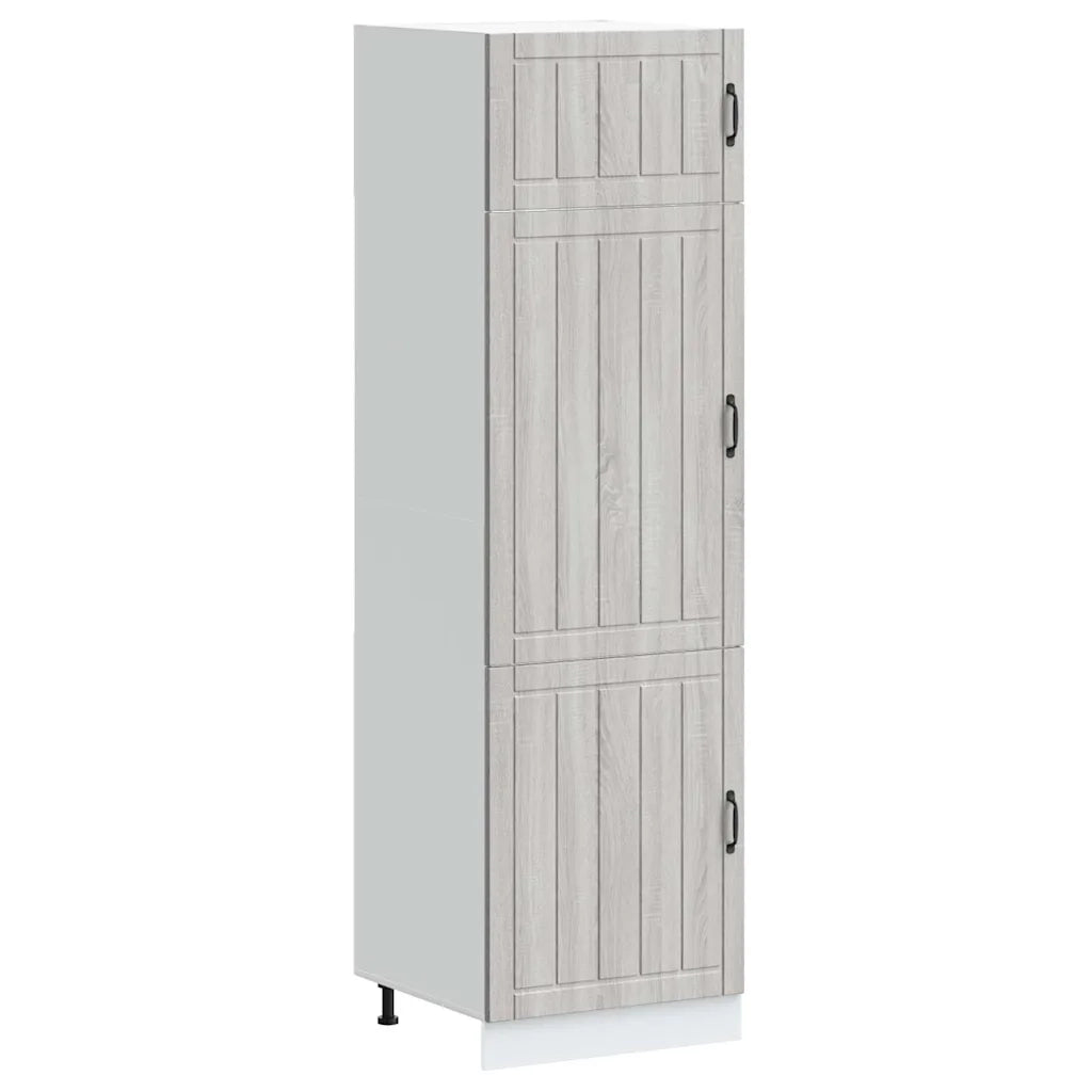 Armadio da Cucina Lucca Grigio Sonoma in Legno Multistrato