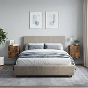 Mobiletto da notte a muro 2 pcs Rovere Fumo 34,5 x 33 x 40 cm 898816