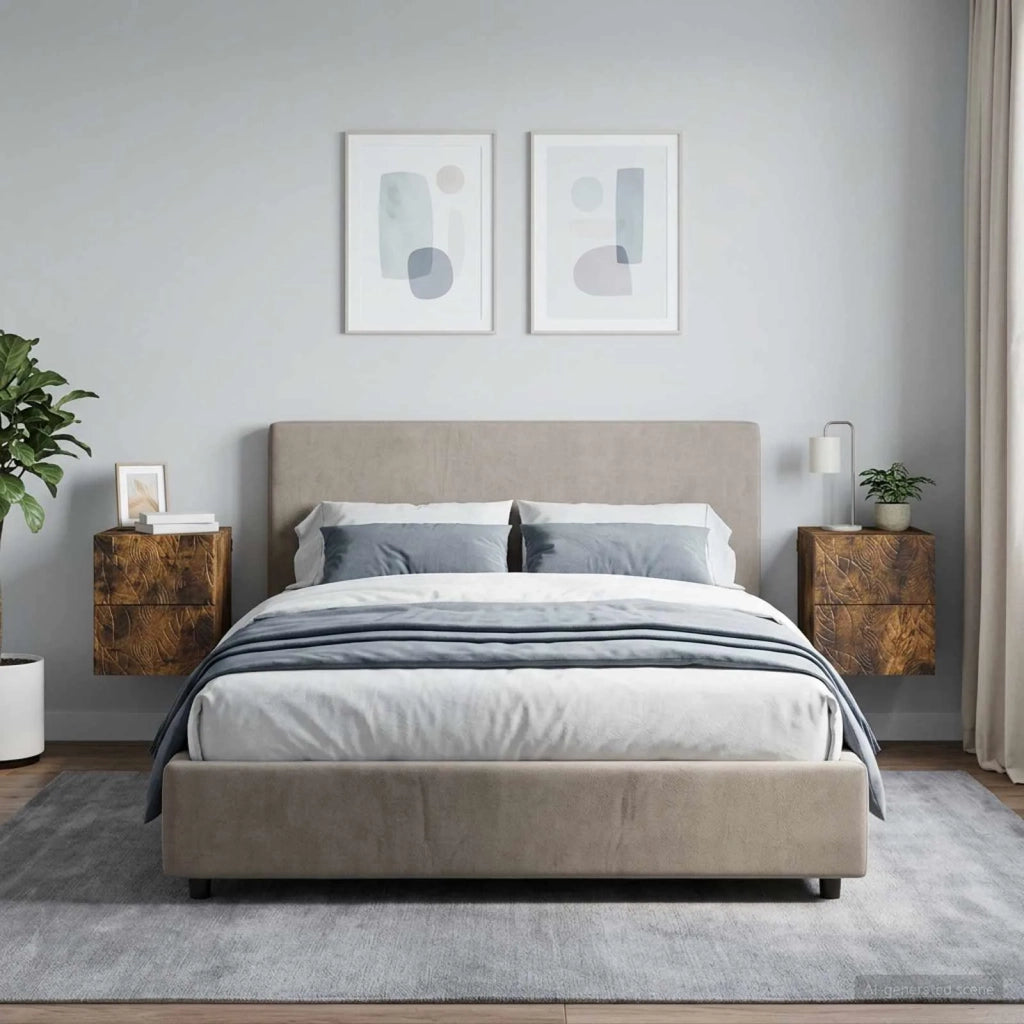 Mobiletto da notte a muro 2 pcs Rovere Fumo 34,5 x 33 x 40 cm 898816