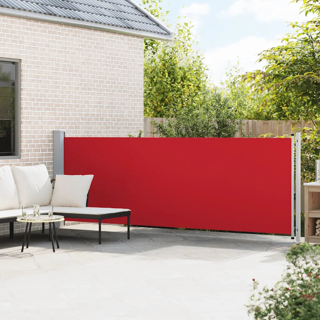 Tenda Laterale Retrattile per Patio 140x600 cm Rossa 313372
