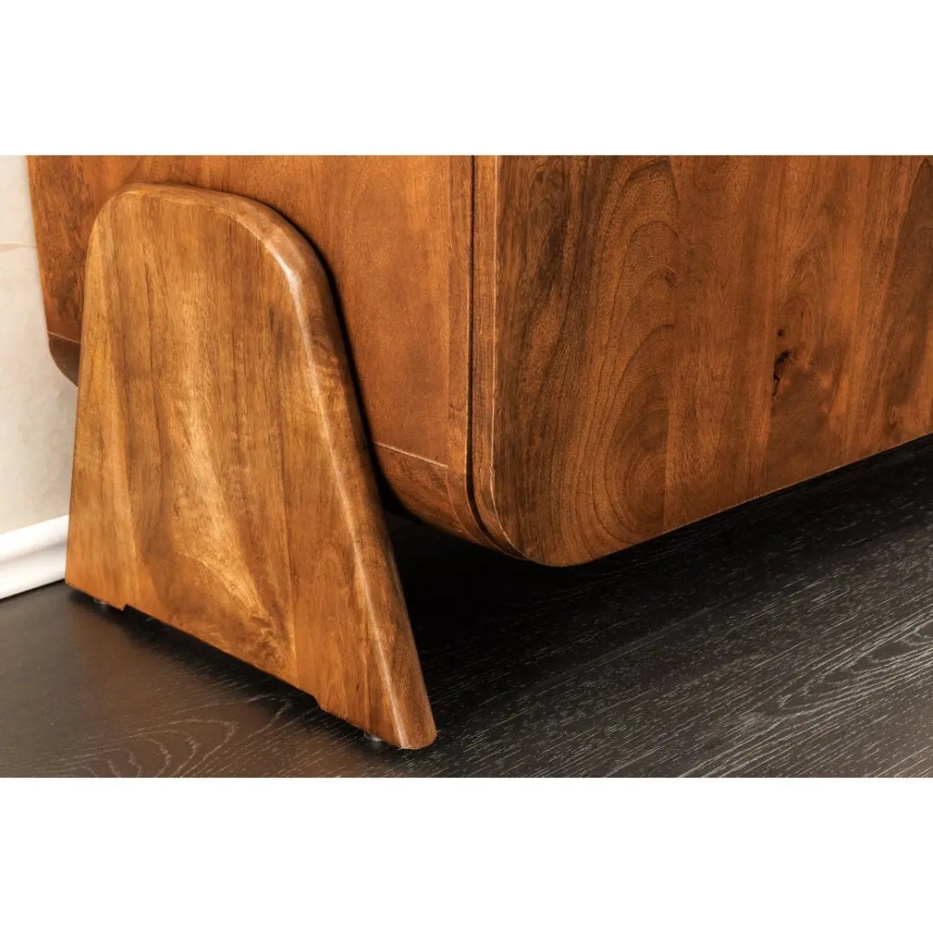 Mobile TV 160 cm legno massiccio marrone – Collezione NATURA