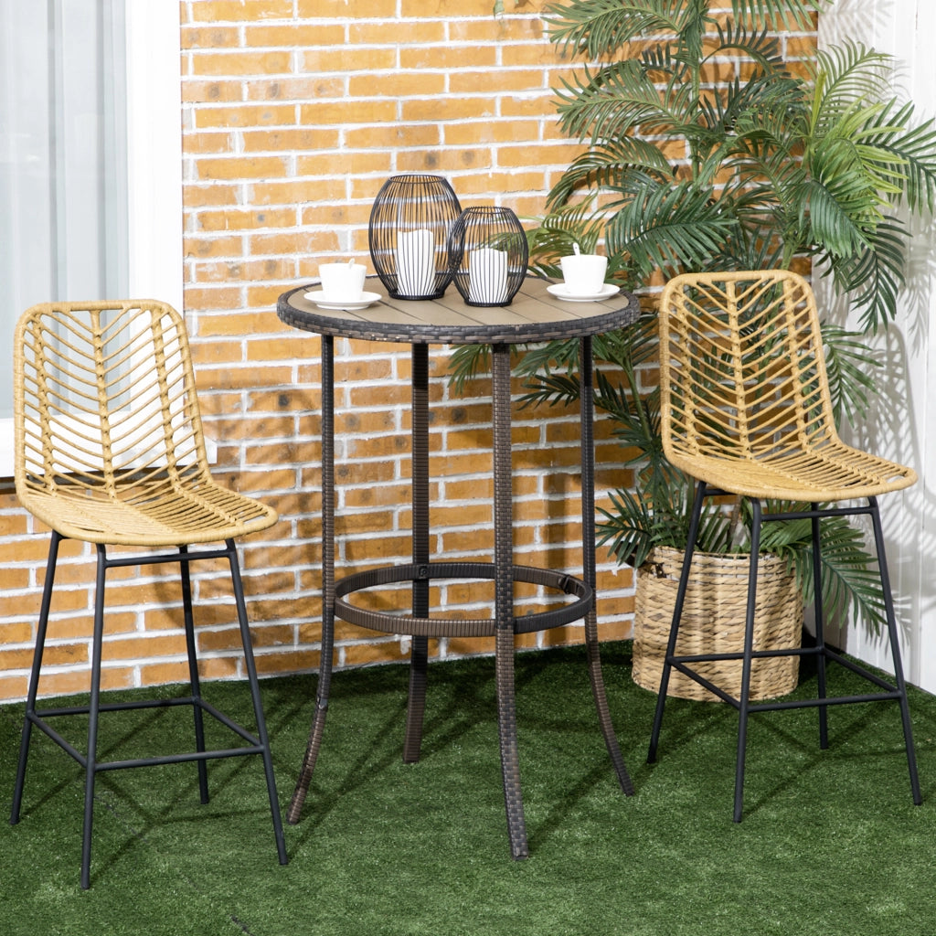 SGABELLO DA BAR Boho-Chic 42,5x52x102 cm Rattan Giallo
