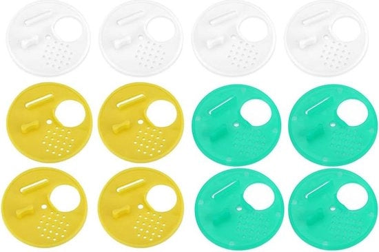 Entrata per nido d'ape in plastica a 12 pezzi - disco di ingresso per nido d'ape rotondo - attrezzature per apicoltori - necessario.