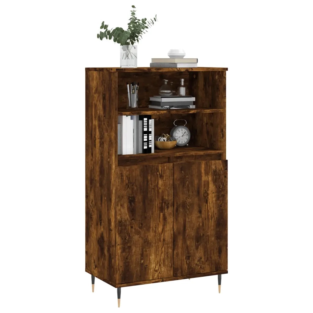 Credenza | Madia | Buffet da pranzo | Armadio da pranzo Rovere Fumo 60x36x110 cm in Legno Multistrato