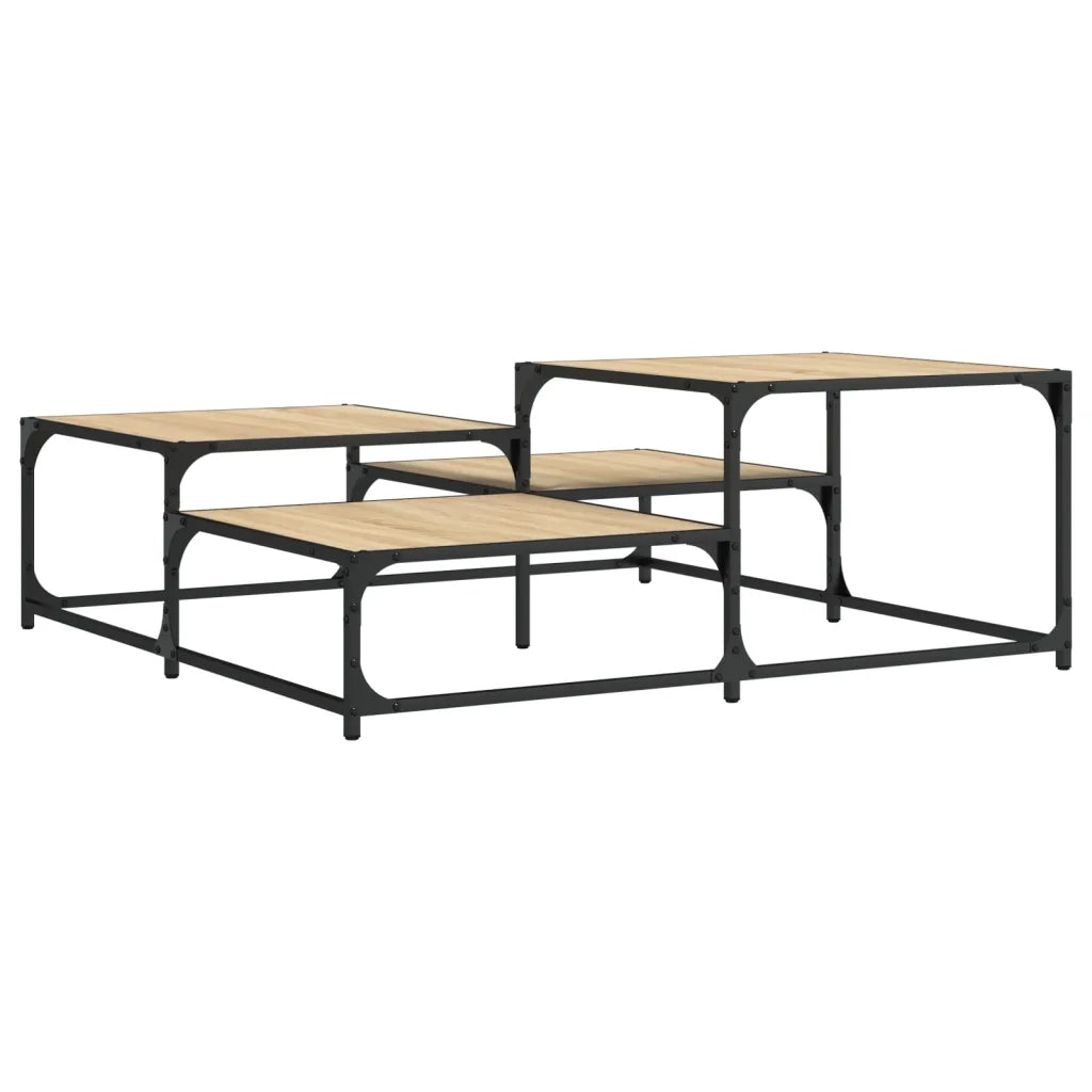 Tavolino Salotto-Tavolino da soggiorno-Tavolo Rovere Sonoma 107x107x40 cm Legno Multistrato