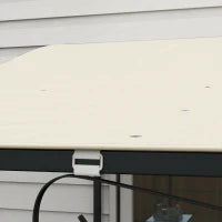 Telo di Ricambio per Pergola da Giardino 2.5x3 m con 8 Fori di Drenaggio, in Poliestere, 297x243 cm, Beige