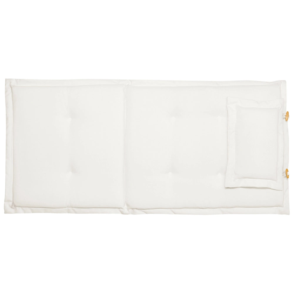 Set di 6 cuscini per sedie da giardino Cuscino per schienale in poliestere bianco sporco Cuscino per esterni dal design moderno