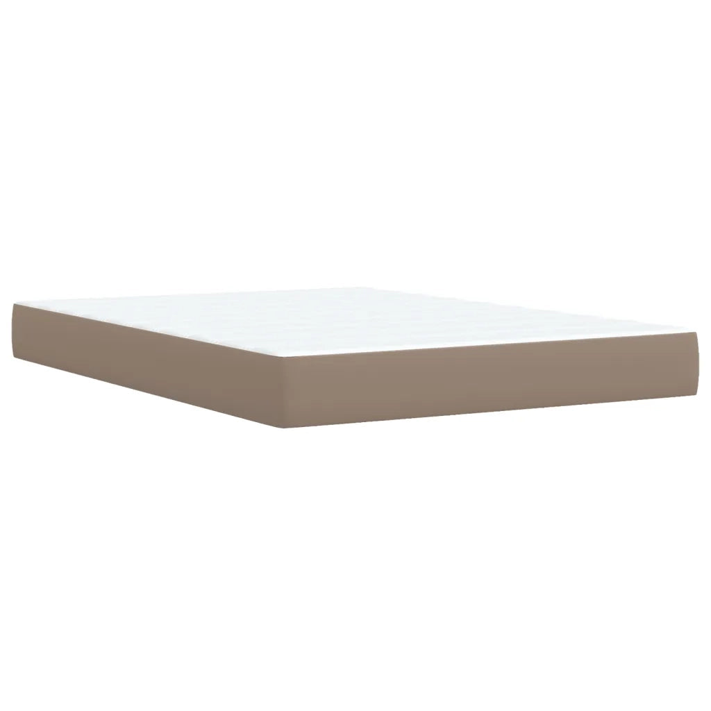 Giroletto a Molle con Materasso Cappuccino 140x200cm Similpelle