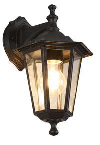 Applique da Esterno Attacco E27 in Alluminio Nero Opaco