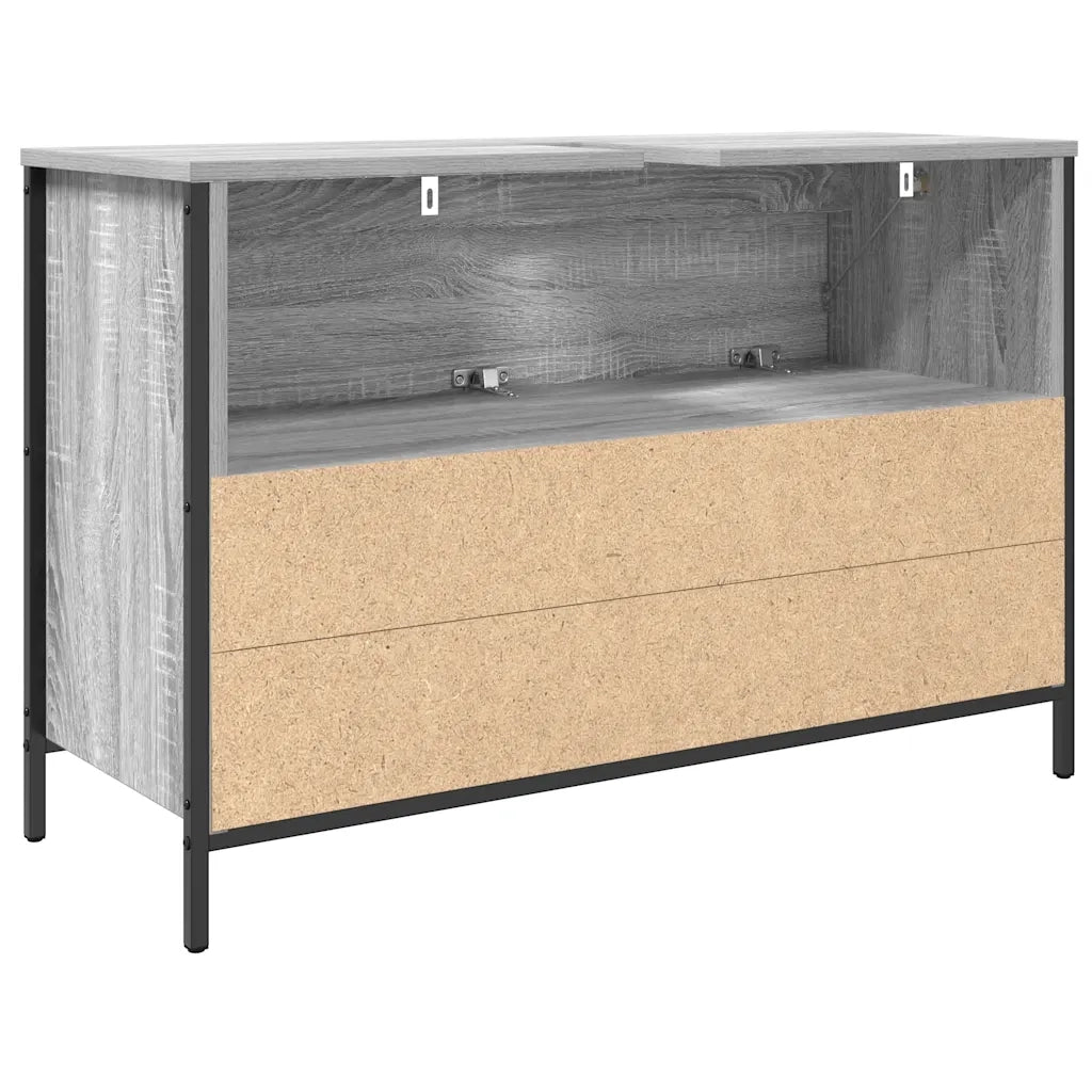 Mobile Lavabo da Bagno con Cassetti Grigio Sonoma 90x34,5x60 cm