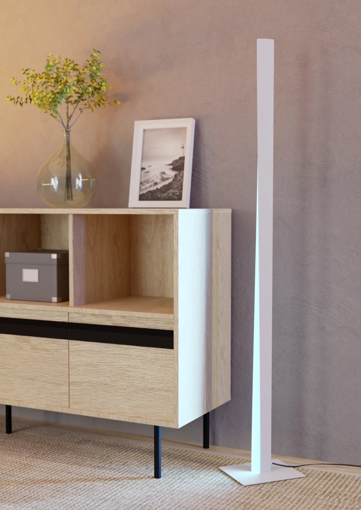 Piantana Minimal Bolognano-Z Alluminio Grigio 2 Luci Led 25,2W 1150+1650Lm Ip20