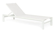 Lettino Prendisole da Esterno 74x200x98-32h cm Schienale a 4 Posizioni in Alluminio e Textilene Skipper Vapor