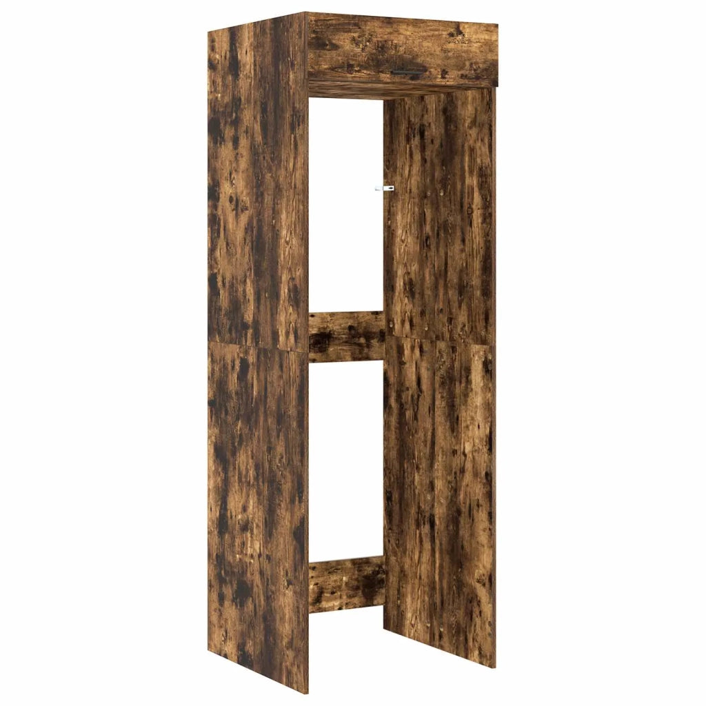Mobiletto per lavatrice Rovere fumé 67,5 x 68 x 200 cm 3422788