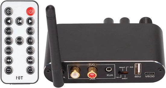Convertitore audio digitale in analogico con ricevitore Bluetooth - ingresso USB/Optico/Coassiale - 2x L/R analogico + 35mm AUX - TV/Telefono/Tablet