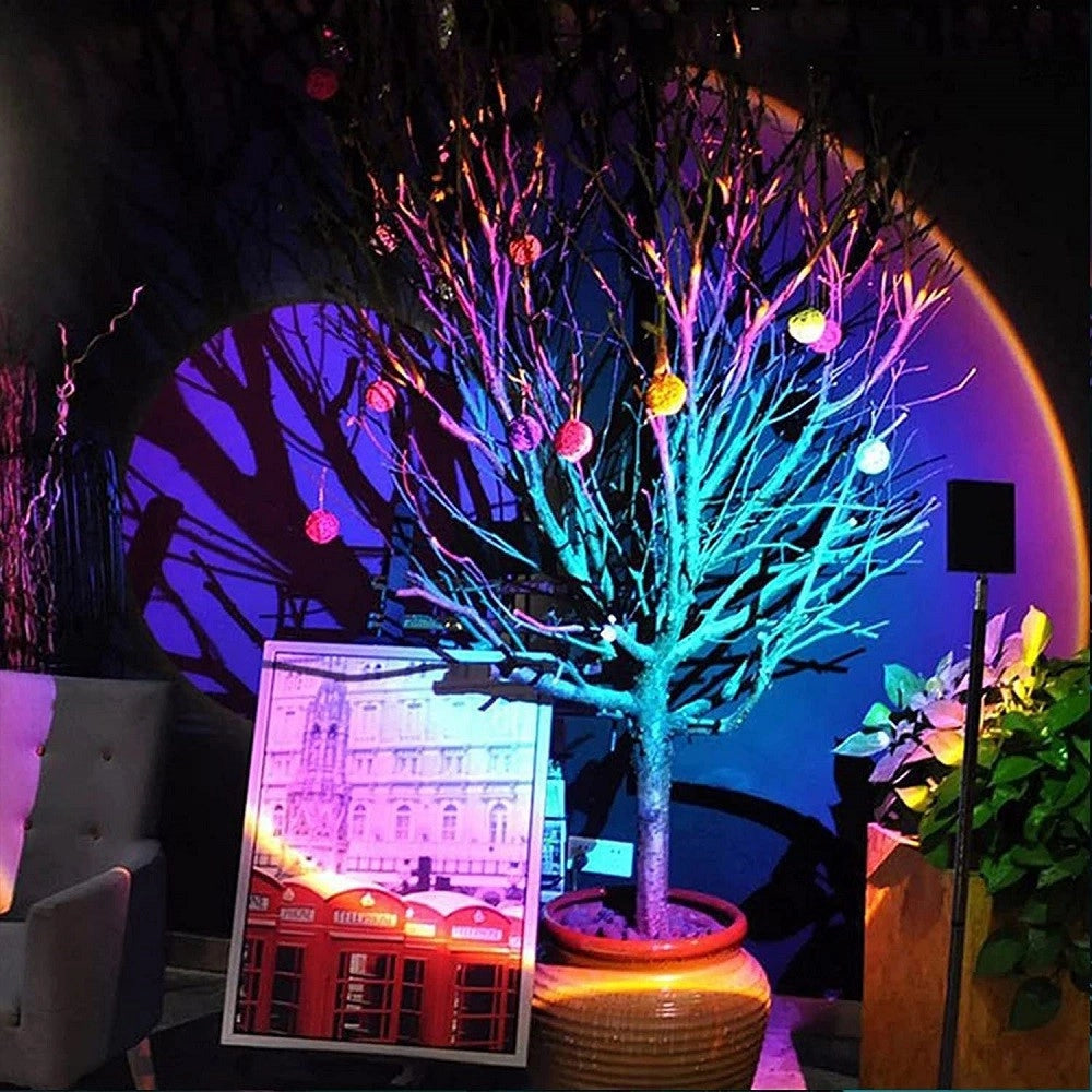 Trade Shop - Lampada Da Proiezione Colorata Gbr Proiettore Luce Notturna Led Usb 8 Modalità -