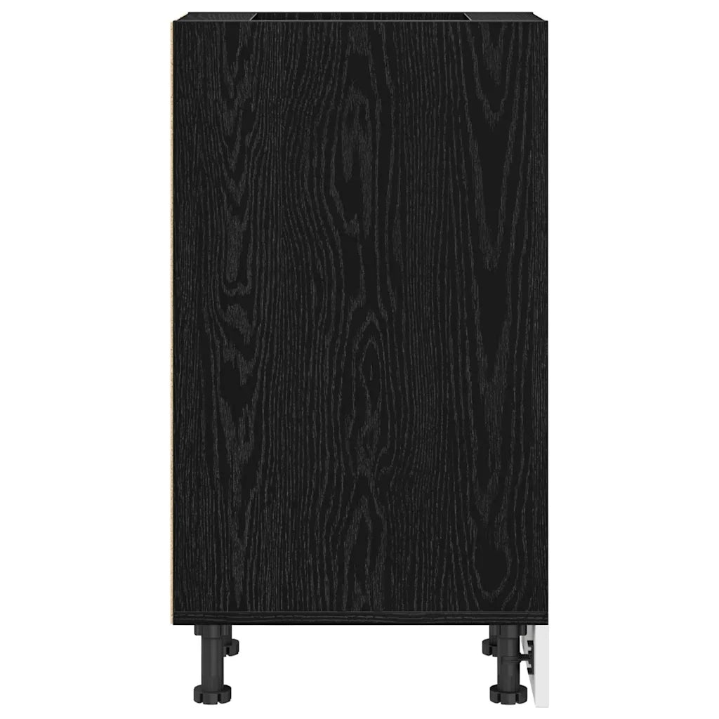 Base per Cucina con lo scaffale Rovere nero 30 x 44,5 x 81,5 cm 876650