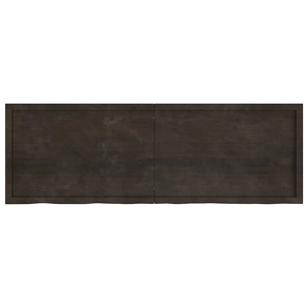 Ripiano Marrone Scuro 180x60x(2-4) cm Massello Rovere Trattato 363842