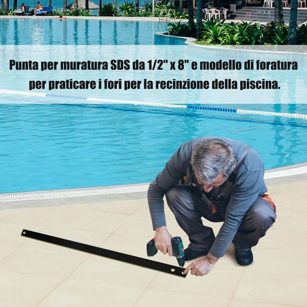 Recinzione di Protezione per Piscina, Barriera Protettiva, Cancelletto di Sicurezza per Piscina, 360 x 125 cm (3)