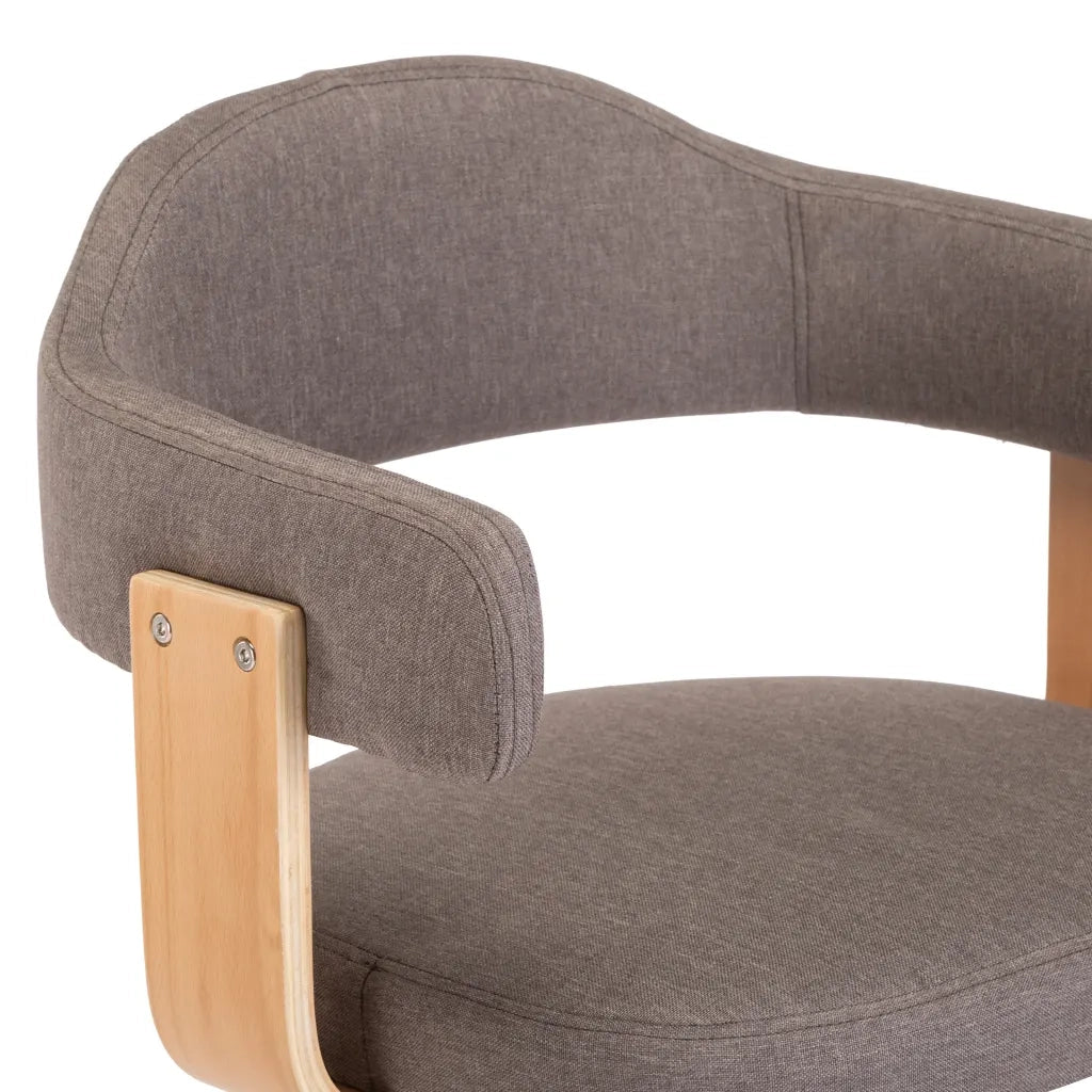 Sedie da Pranzo Girevoli 4 pz Grigio Talpa in Legno e Tessuto 3054906