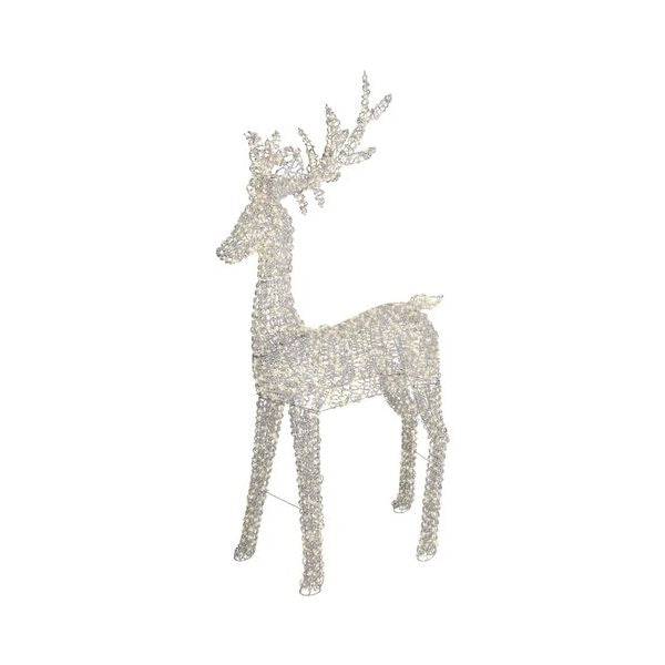 Decorazione luminosa natale amicasa 9493912 renna silver