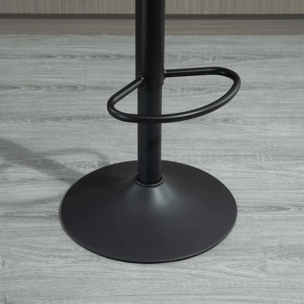 Set 2 sgabelli da bar regolabili in altezza con poggiapiedi, marrone, design retrò, 43 x 46,5 x 89-110 cm